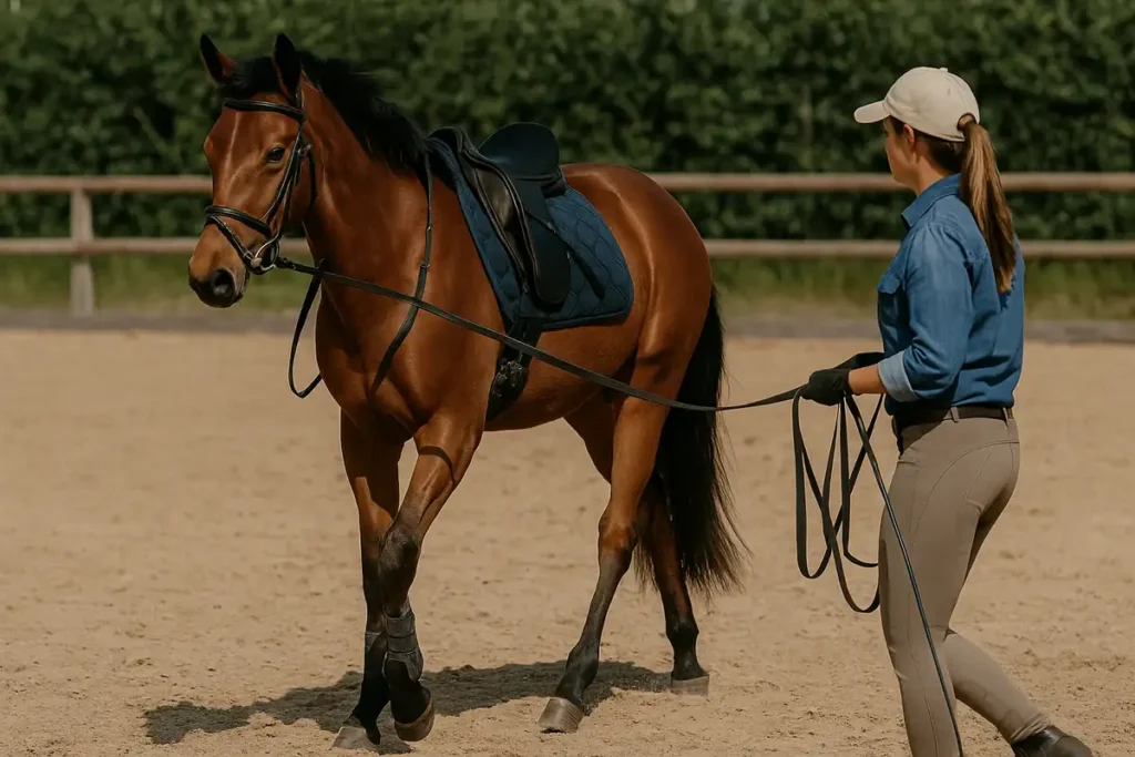 praca z młodym koniem